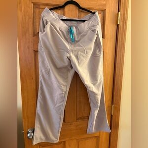 Figs Cargo Scrub Pants Khaki Tan Teal XL